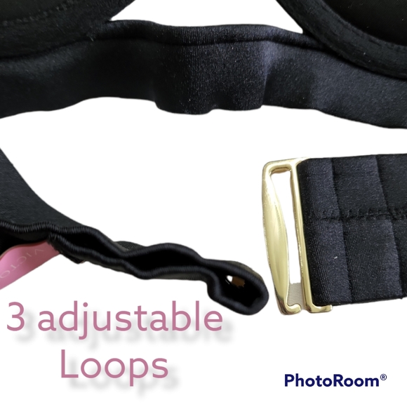 🏖Victoria's Secret Cut Out Swim 🏊‍♀️ Top Size 34A in Black with Gold Hardware - Picture 8 of 10